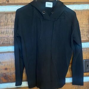 Stitches Black Knit Hoodie